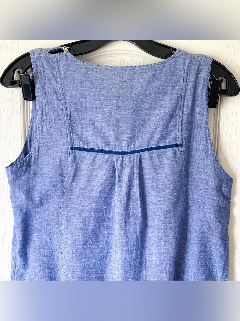 Injiri Core Khadi Tank Dress Handwoven Azure 36 GUC - Picture 7 of 7